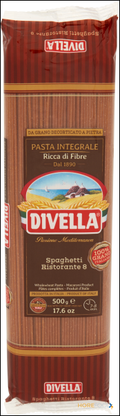 DIVELLA SPAGHETTI INTEGRALI 500 GR