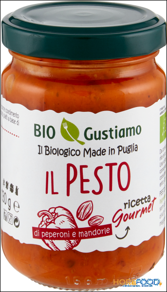 BIO GUSTIAMO PESTO PEPERONI E MANDORLE 140 GR
