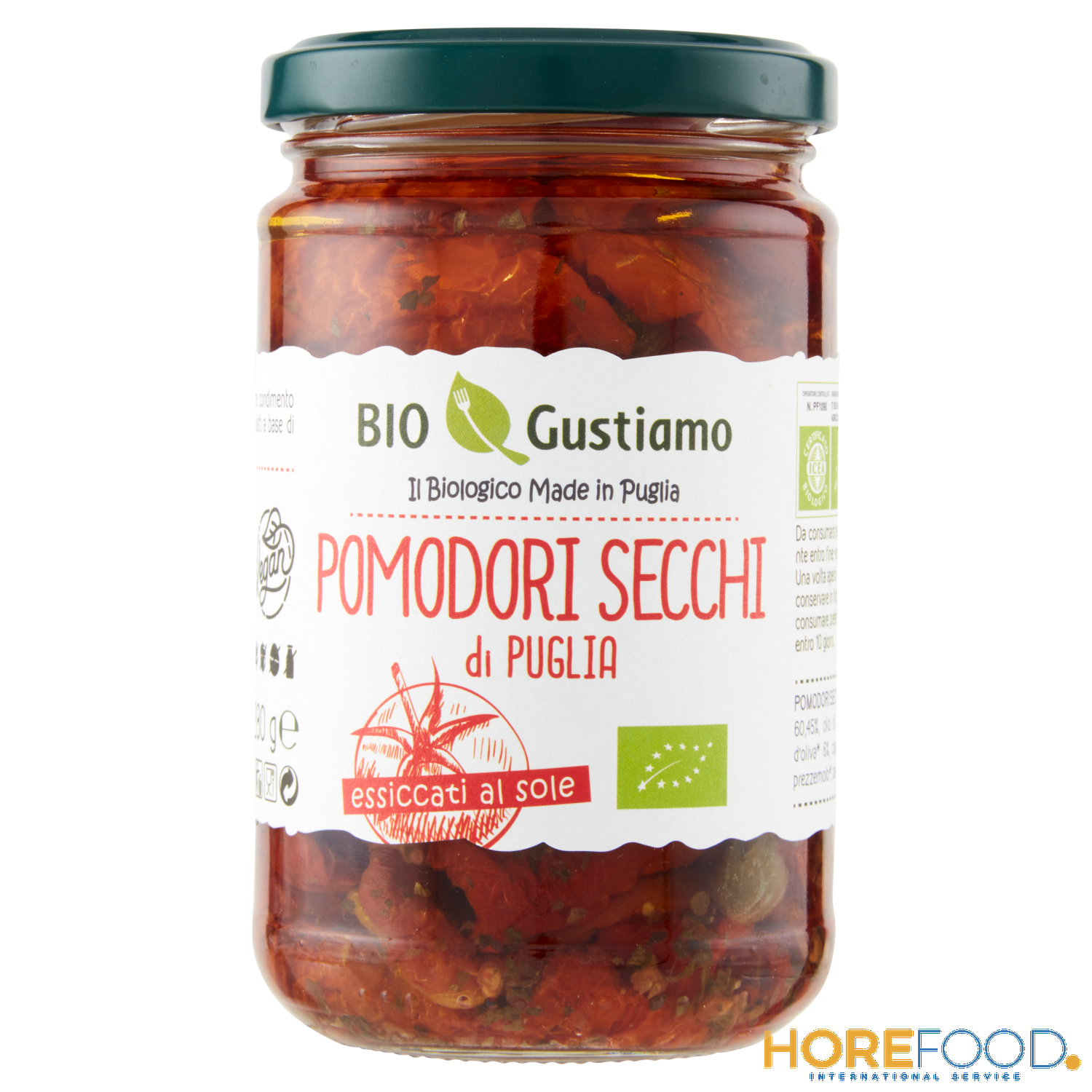 BIO GUSTIAMO POMODORI SECCHI IN OLIO EXTRAVERGINE D'OLIVA 280 GR