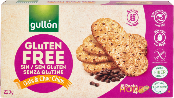 GULLON BISCOTTI DI AVENA CON GOCCE DI CIOCCOLATO SENZA GLUTINE 220 GR