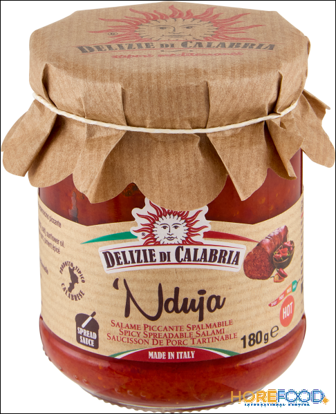 DELIZIE CALABRIA NDUJA CON OLIO DI SEMI DI GIRASOLE 180 GR
