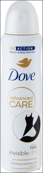 DOVE DEO SPRAY INVISIBLE DRY 150 ML
