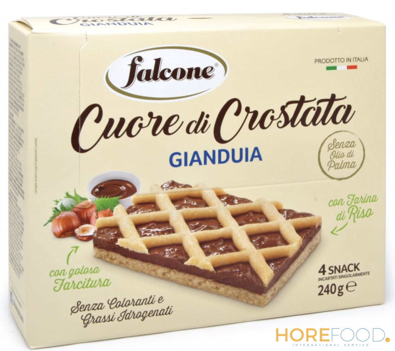 FALCONE CROSTATA RISO E GIANDUIA 240 GR