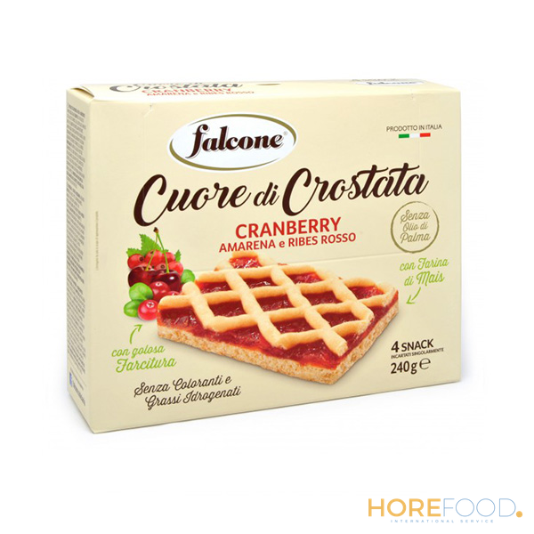 FALCONE CROSTATA AI FRUTTI ROSSI CON FARINA DI MAIS 4 PZ 240 GR