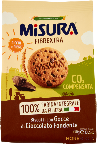 MISURA BISCOTTI CON GOCCE DI CIOCCOLA TO FONDENTE 290 GR