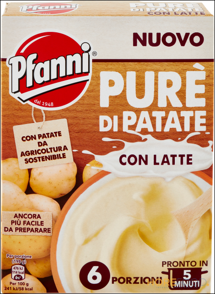 PFANNI PURE' DI PATATE CON LATTE 190 GR