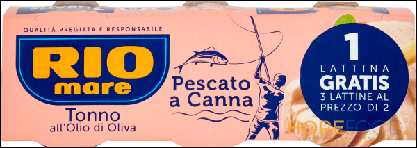 RIOMARE TONNO ALL'OLIO DI OLIVA PESCATO A CANNA 3 X 120 GR