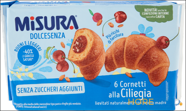 MISURA CORNETTI SENZA ZUCCHERO ALLA CILIEGIA X6 298 GR