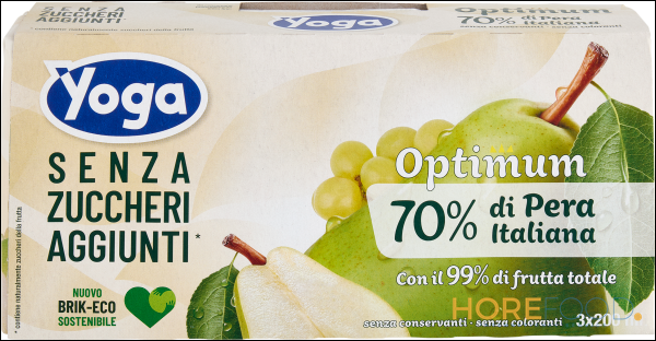 YOGA BRICK PERA 200X3 SENZA ZUCCHERO 600 ML
