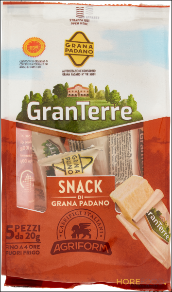GRAN TERRE SNACK GRANA PADANO 5 X 20 GR 100 GR