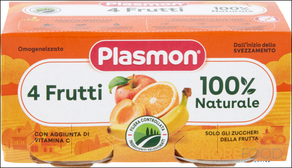 PLASMON OMOGENEIZZATO 4 FRUTTI 80X2 160 GR