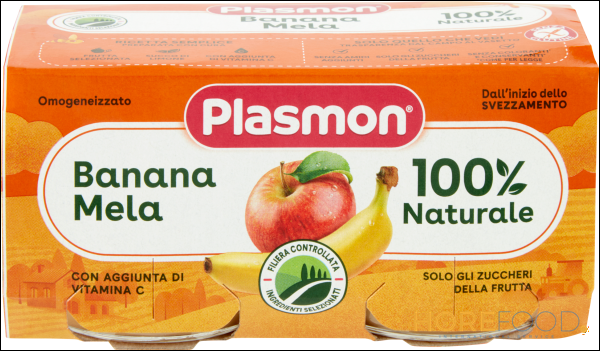 PLASMON OMOGENEIZZATO BANANA E MELA 80X2 160 GR