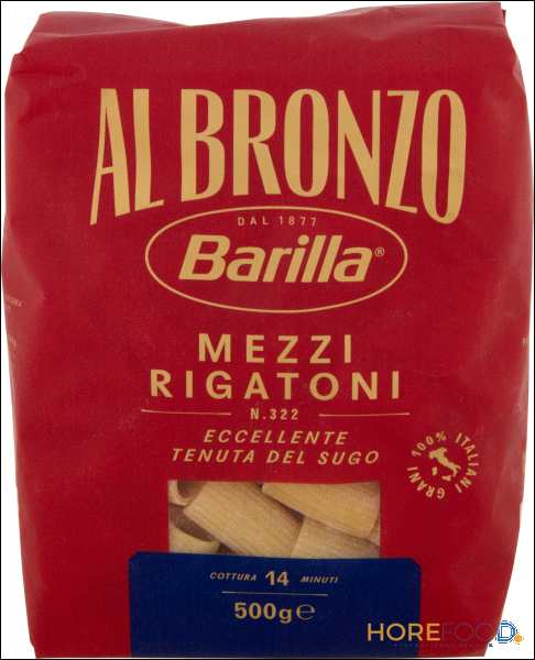 BARILLA BRONZO MEZZI RIGATONI 500 GR