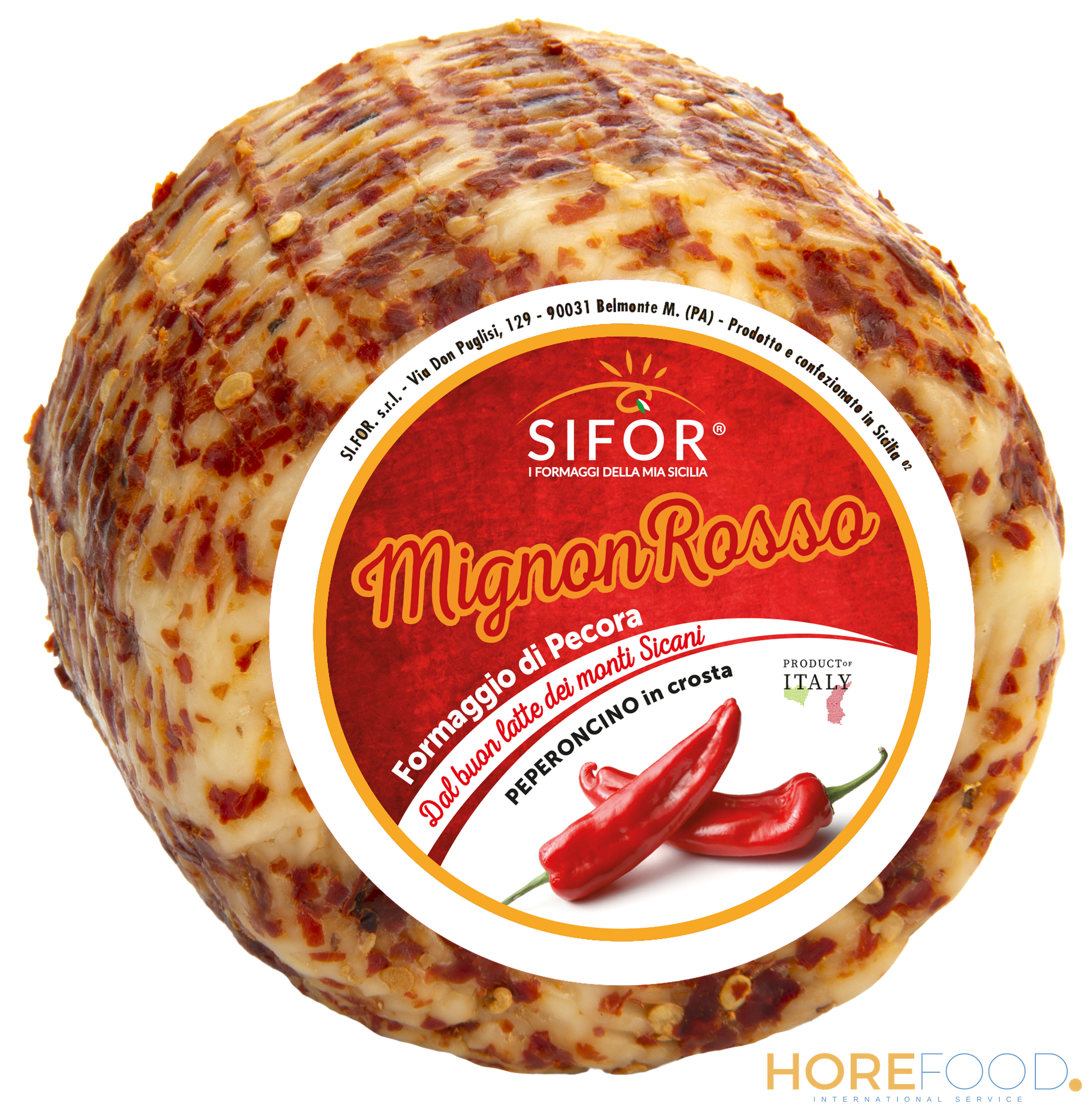 SIFOR MIGNON ROSSO FORMAGGIO PECORA PEPERONCINO IN CROST AL KG