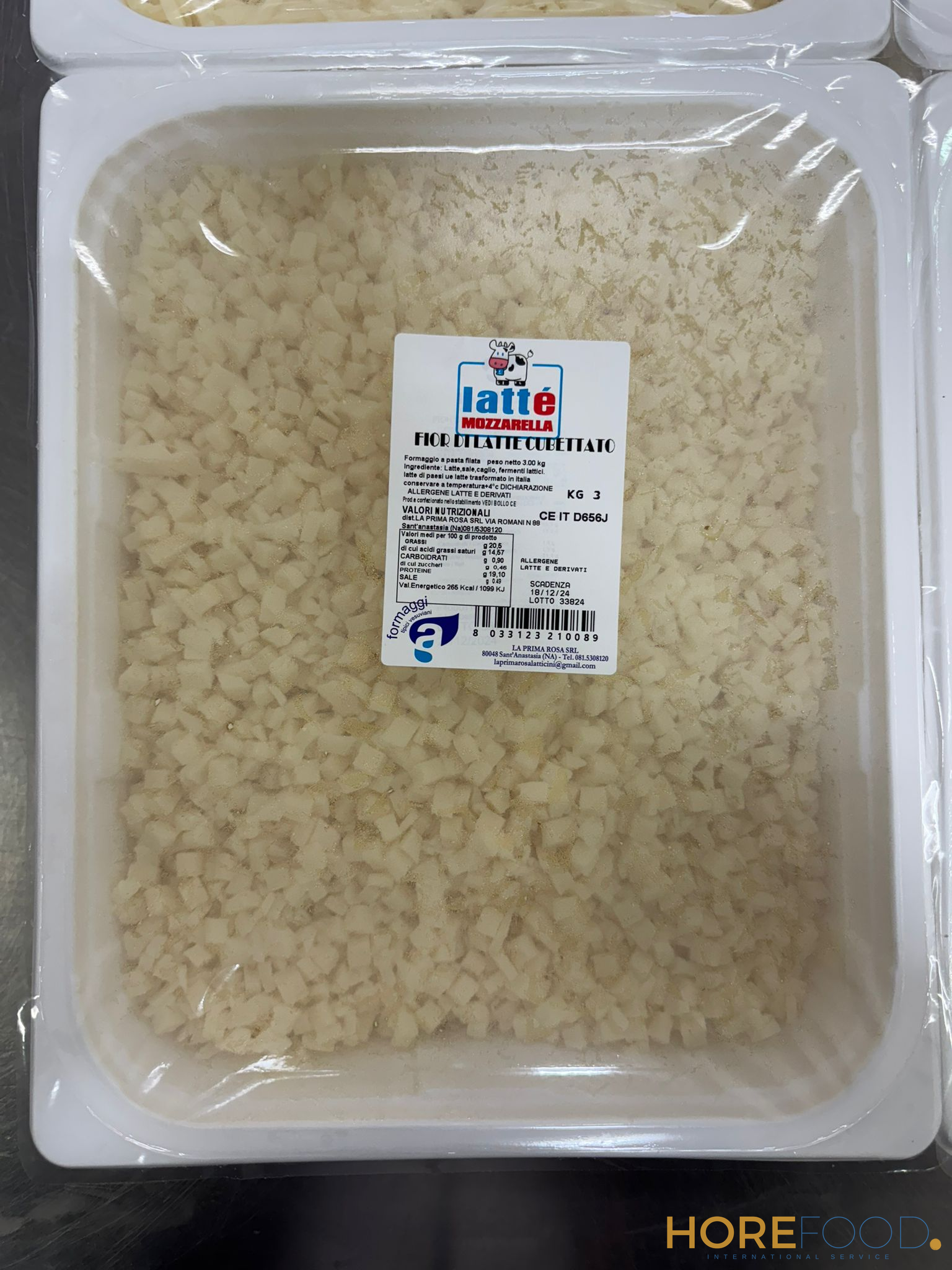 LATTE' FIOR DI LATTE CUBETTATO AL KG