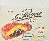 FALCONE IL PIACERE RED FRUIT SNACK RIPIENO MORE E LAMPONI 240 GR