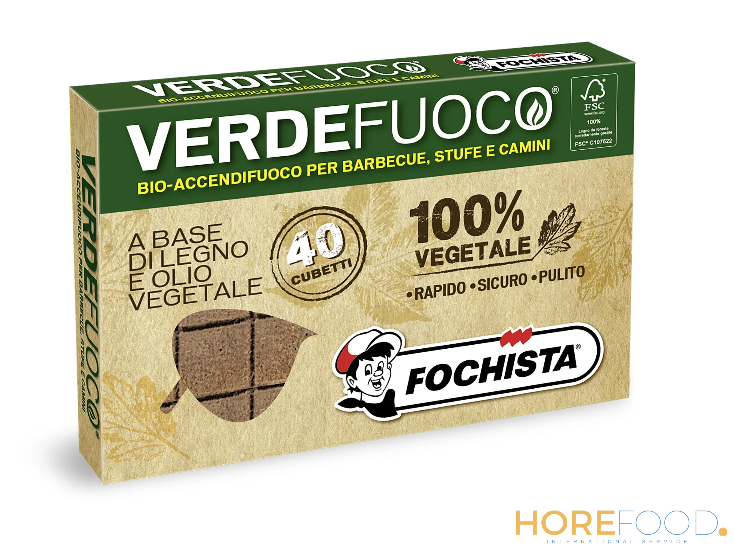 FOCHISTA VERDEFUOCO CUBETTI 40 PZ