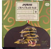 GUSTO ETNA DUBAI CIOCCOLATO FONDENTE RIPIENO DI CREMA PISTACCHIO E KATAIFI 100 G