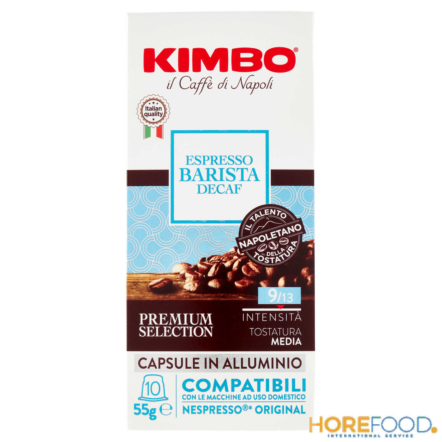 KIMBO ESPRESSO BARISTA DECAFFEINATO CAPSULE IN ALU 55 GR