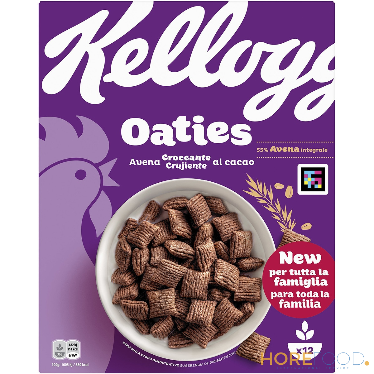 KELLOGG OATIES CIOCCOLATO 360 GR