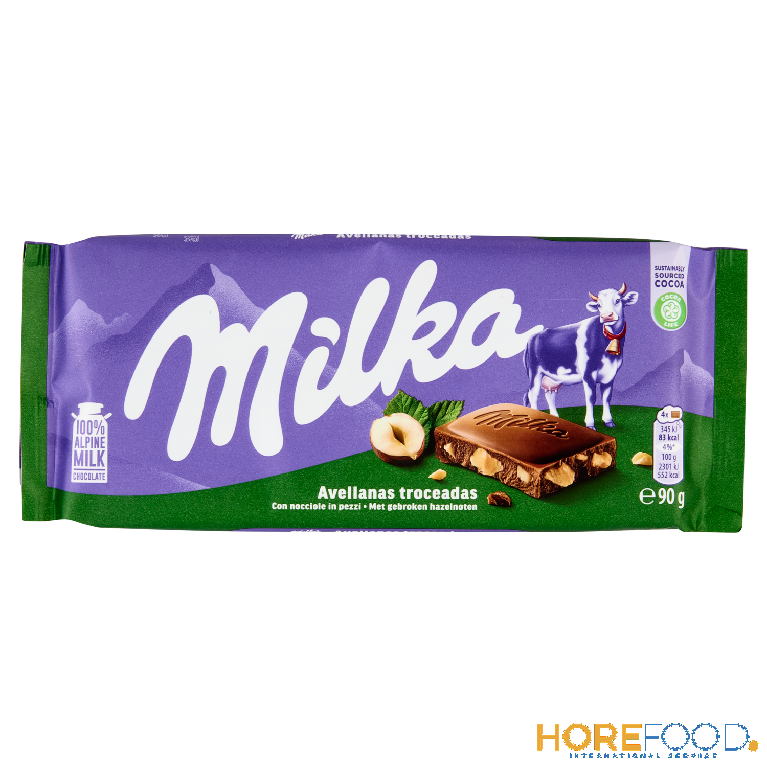 Milka Nocciole Spezzate, 90 g