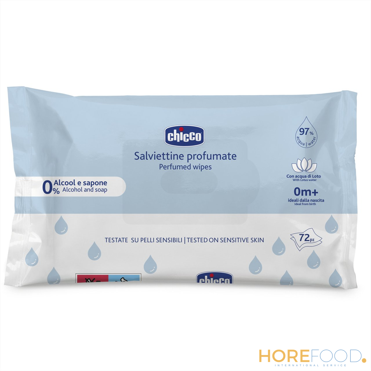 CHICCO SALVIETTE PELLE SENSIBILE 72 PZ
