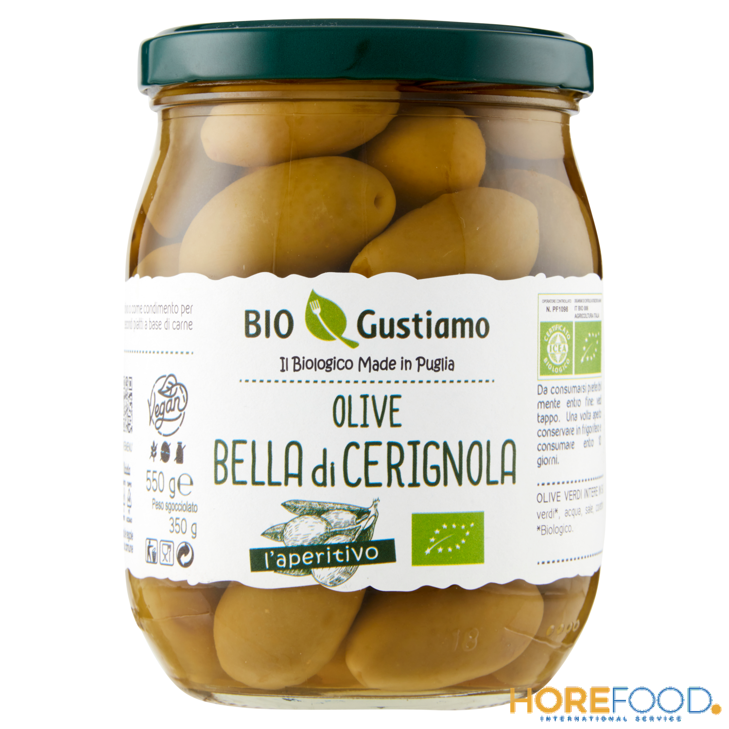 BIO GUSTIAMO OLIVE BELLA DI CERIGNOLA 550 GR