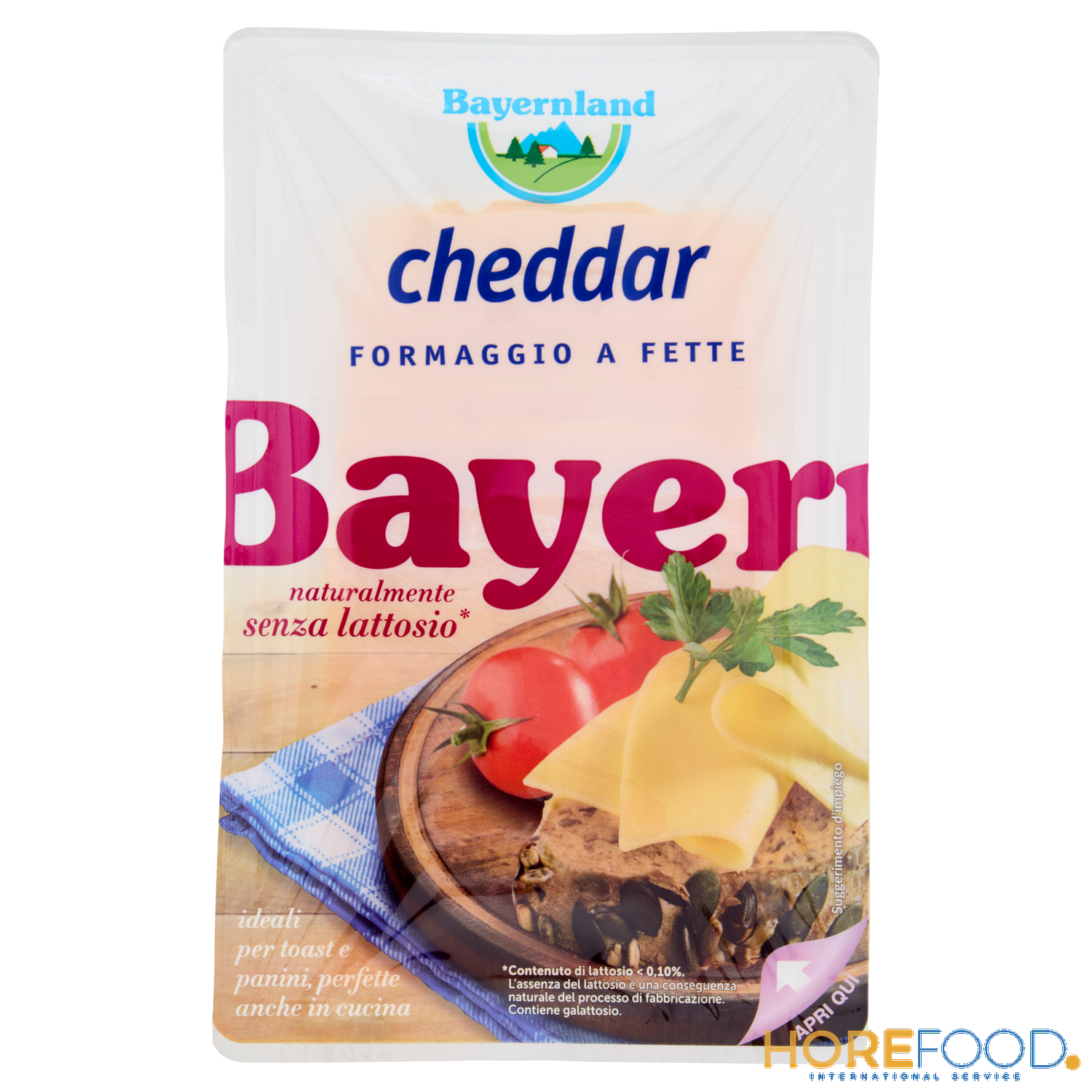 BAYERNLAND CHEDDAR FETTE SENZA LATTOSIO 100 GR