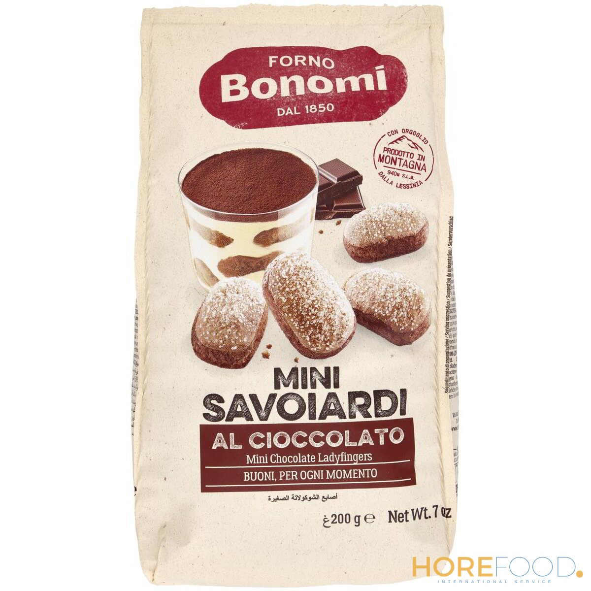 BONOMI MINI SAVOIARDI AL CIOCCOLATO 200 GR