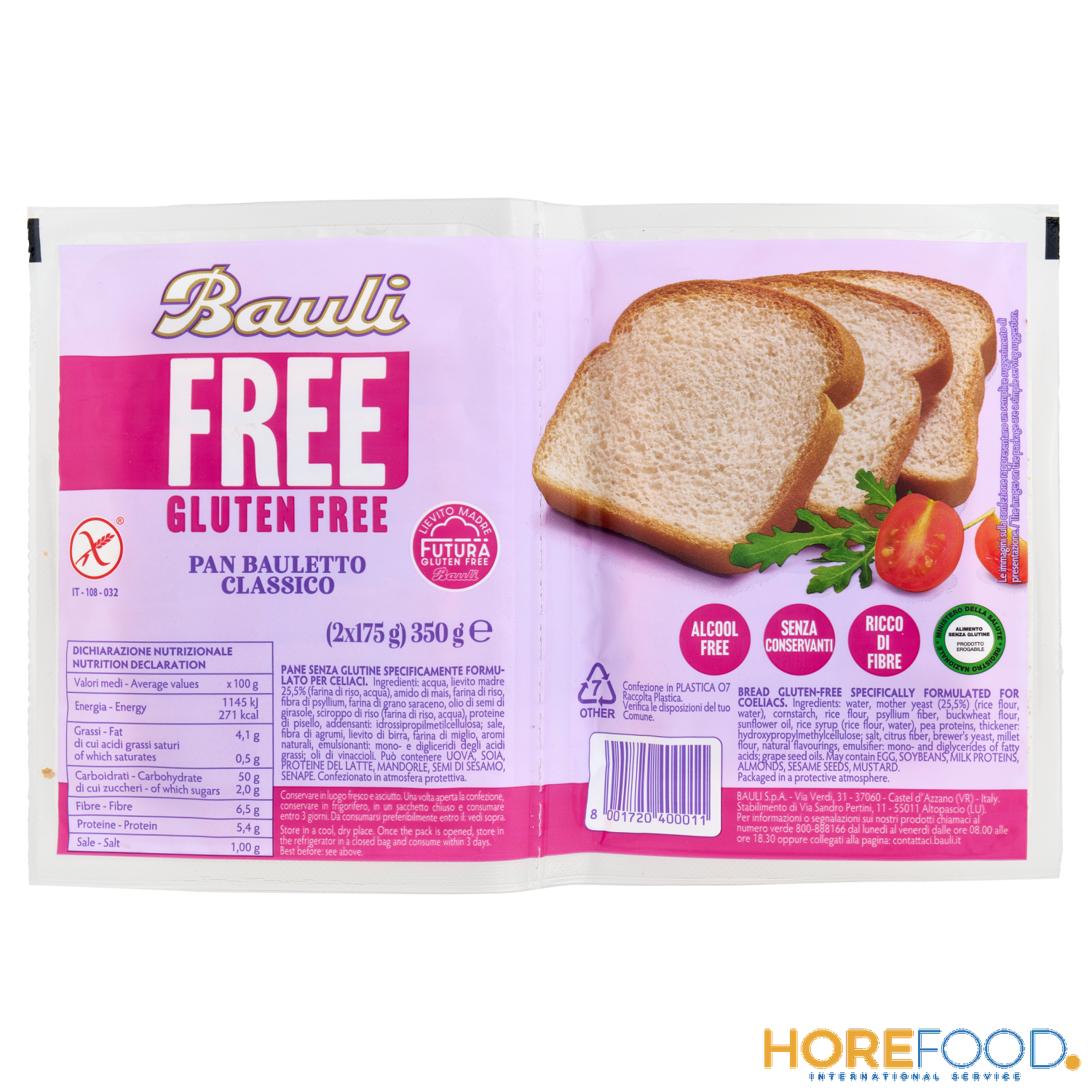 BAULI PAN BAULETTO S/G SENZA GLUTINE 350 GR