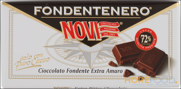 Cioccolato Fondentenero 72%, 100 g - NOVI