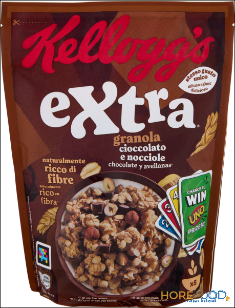 KELLOGG MUESLI EXTRA CROCCANTE CIOCCOLATO BELGA E NOCCIOLE 375 GR