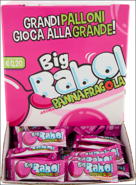 BIG BABOL CHEWING GUM PANNA FRAGOLA 200 PZ
