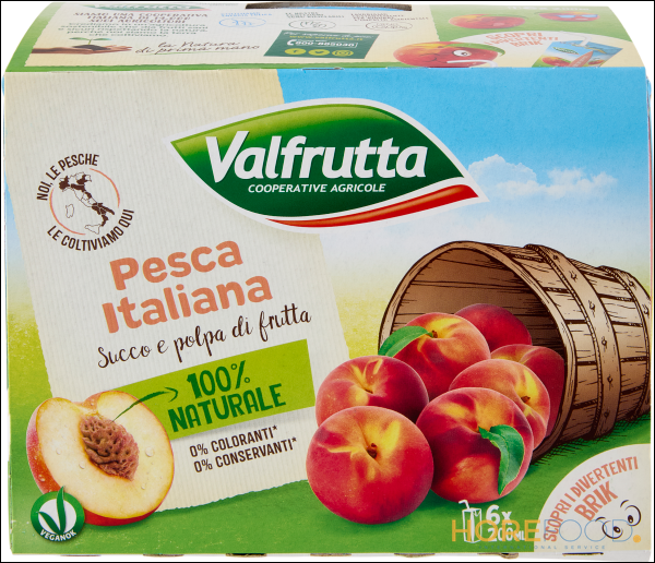 VALFRUTTA NETTARE PESCA 200ML X6