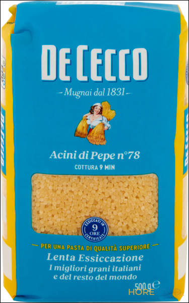 DE CECCO PASTINA ACINI DI PEPE 500 GR