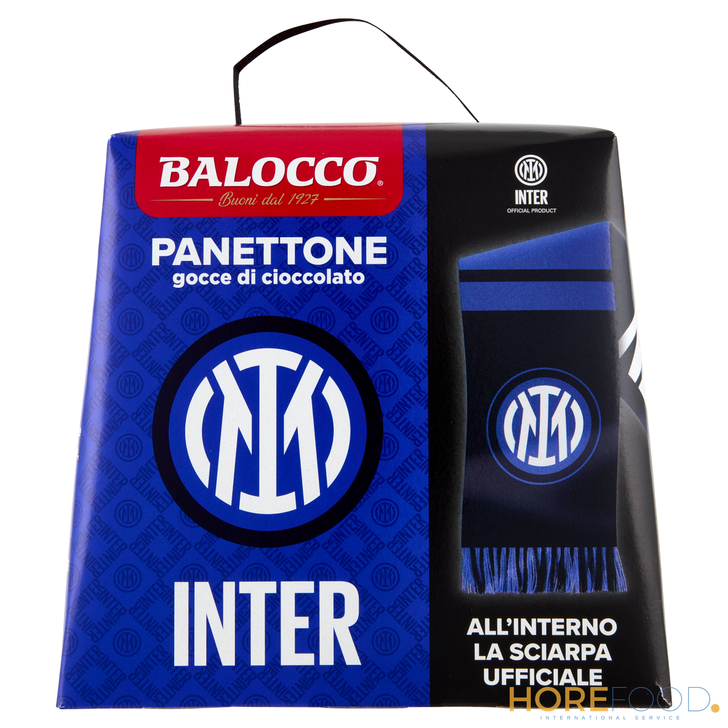 Panettone Inter Gocce Cioccola con Sciarpa Inter, 500 g - BALOCCO