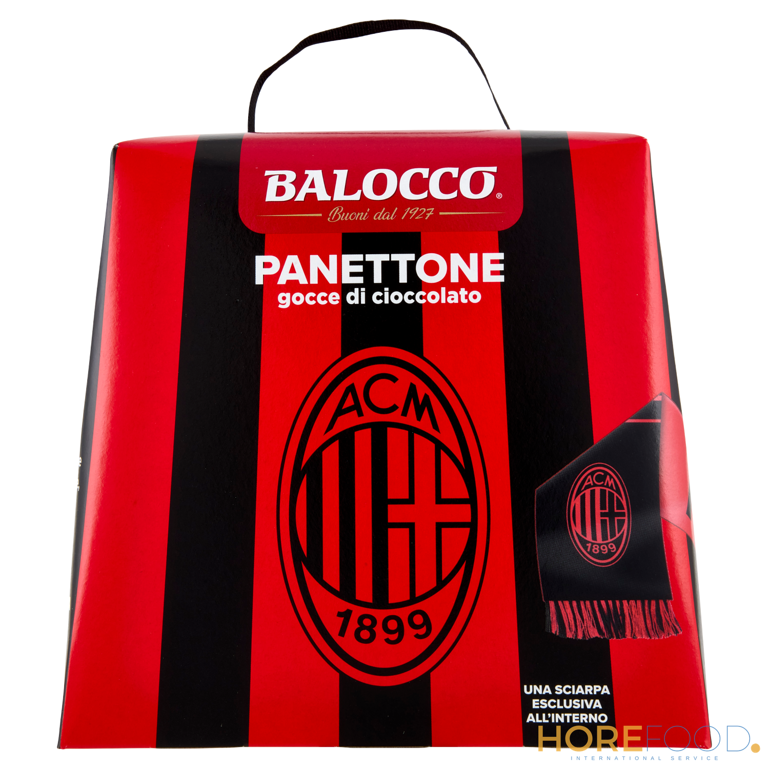 Panettone Milan Gocce Cioccola + Sciarpa, 500 g - BALOCCO
