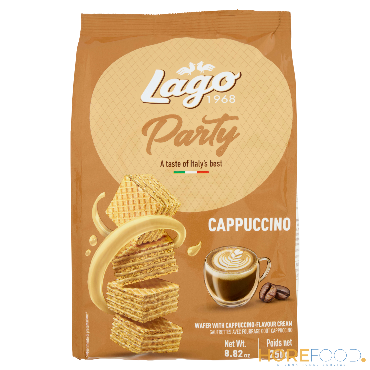 Party Wafer Cappuccino, 250 g - LAGO