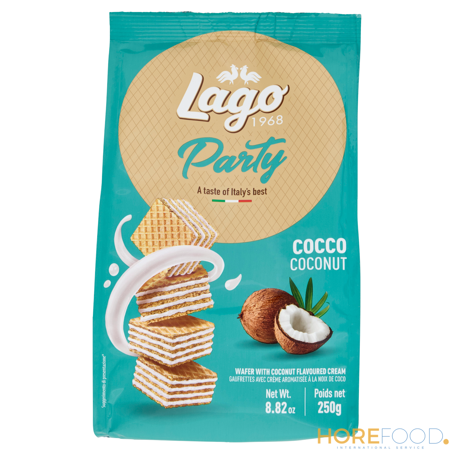 Party Wafer Cocco, 250 g - LAGO