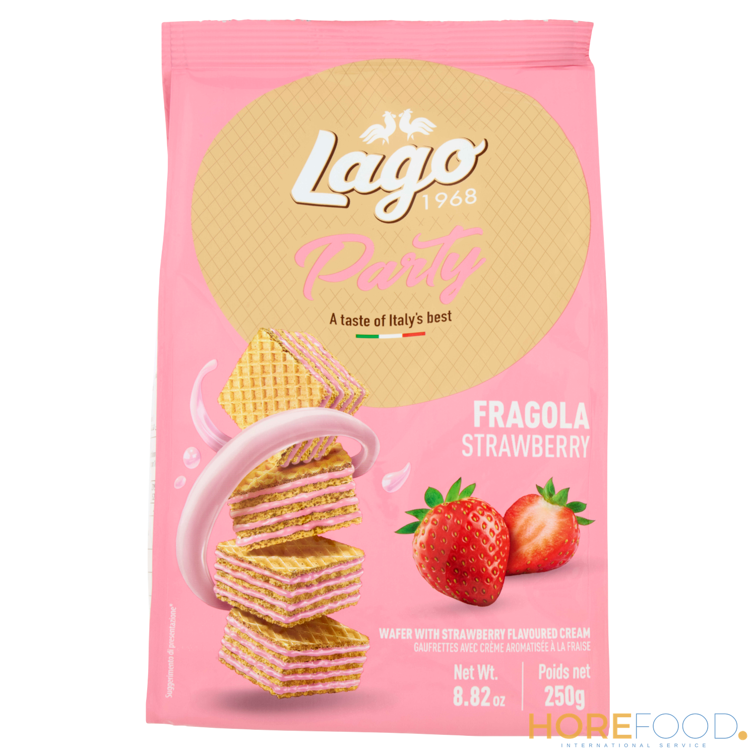 Party Wafer Fragola, 250 g - LAGO