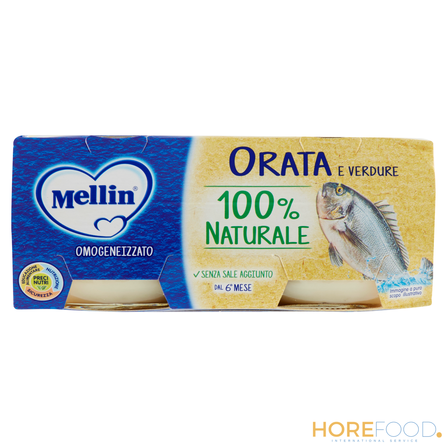 Omogeneizzato Orata 80 gr x2, 160 g - MELLIN