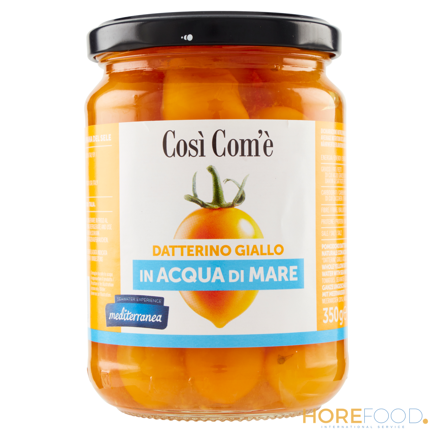 Datterino Giallo in Acqua di Mare, 350 g - COSI'COME'