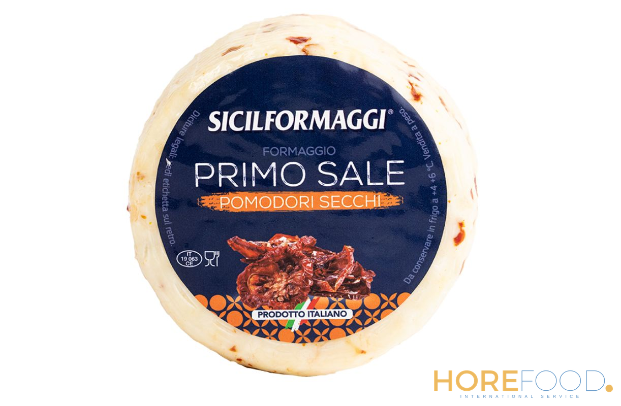 Primo Sale con Pomodori Secchi Misto Stagionatura 15 Gg al kg - SICILFORMAGGI