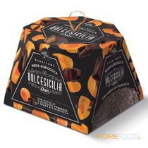 Panettone Nero Farcito con Crema Albicocca, 800 g - DAIS