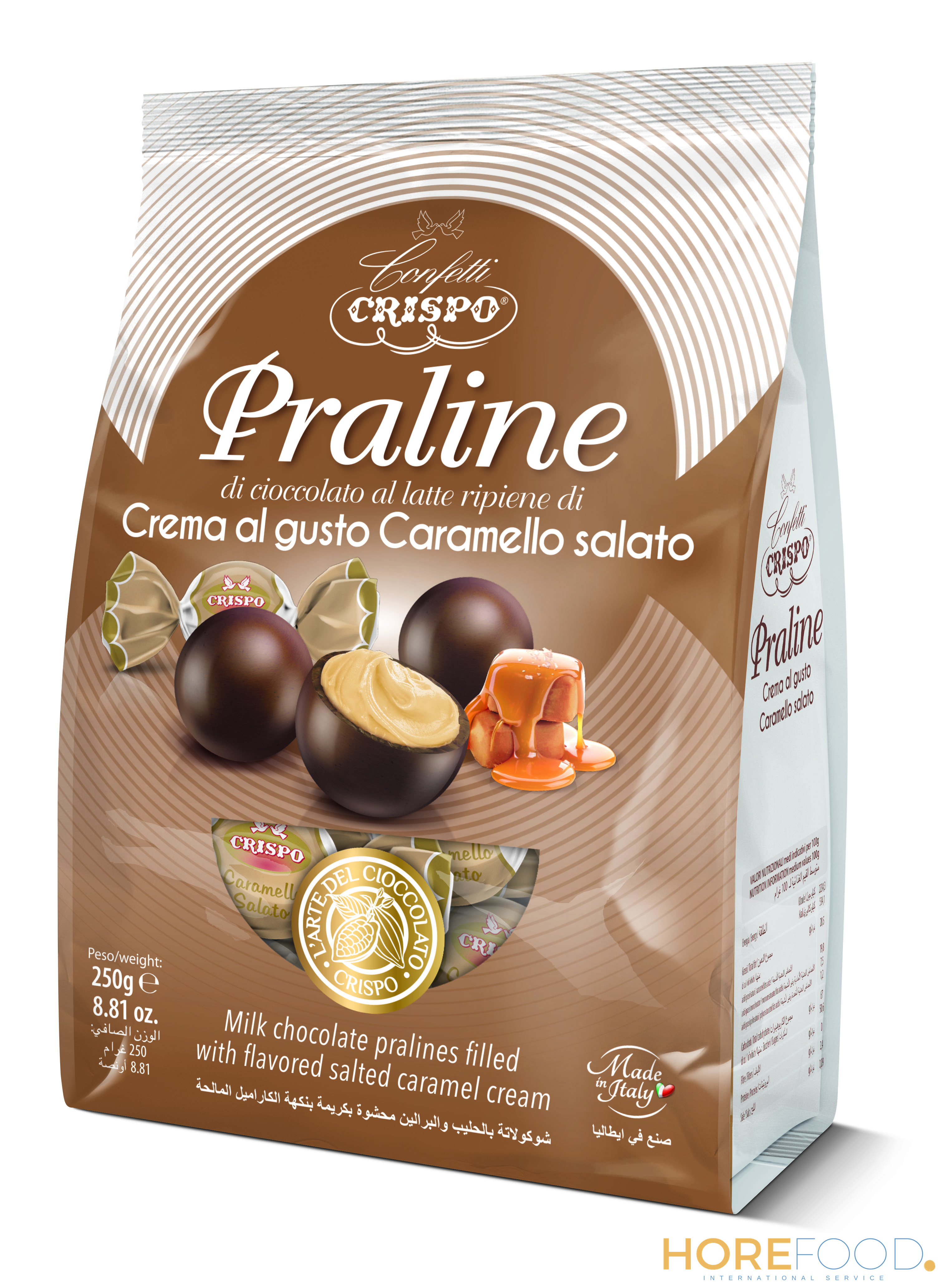 Praline al Caramello Salato, 250 g - CRISPO