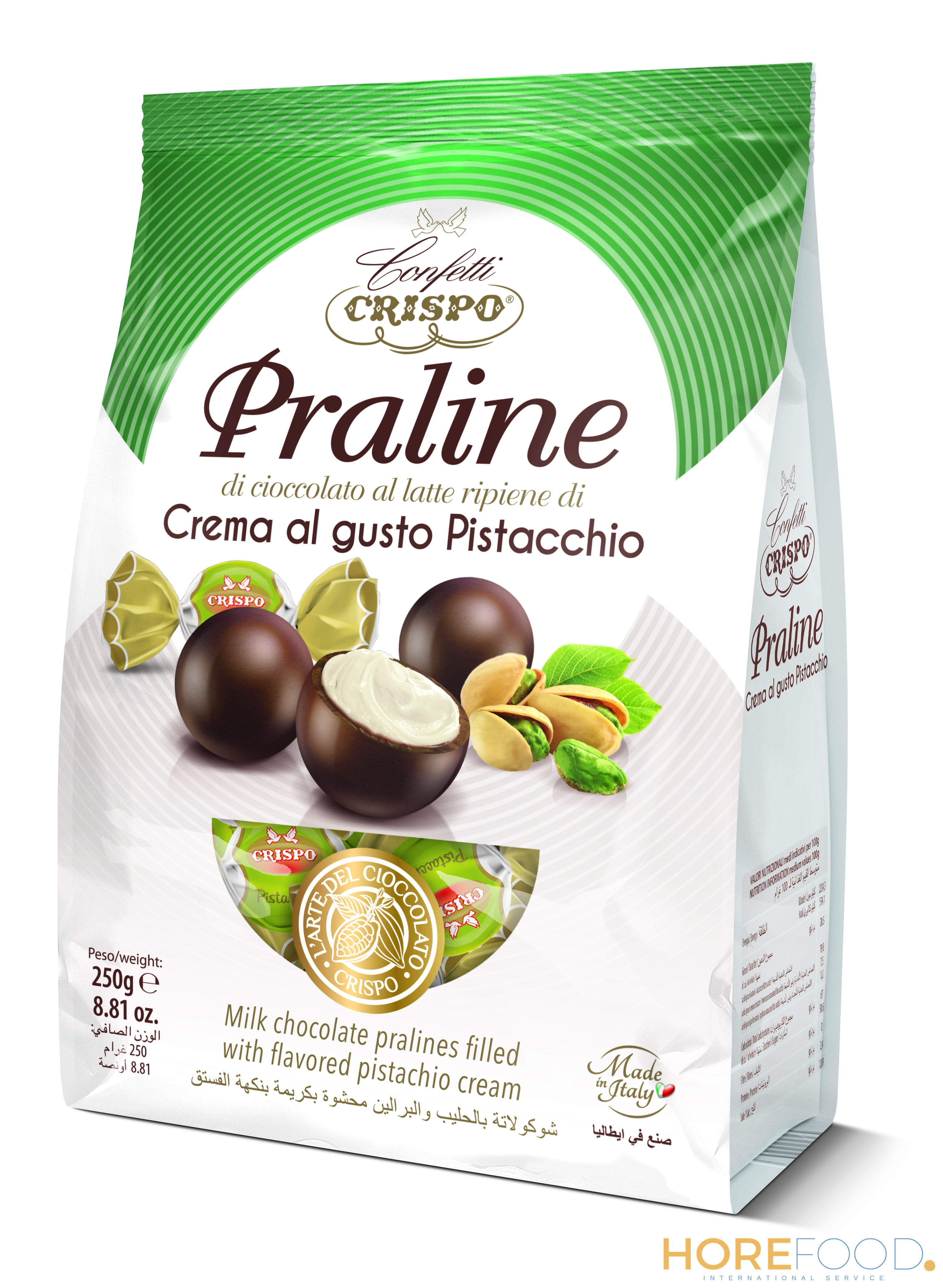 Praline al Pistacchio, 250 g - CRISPO